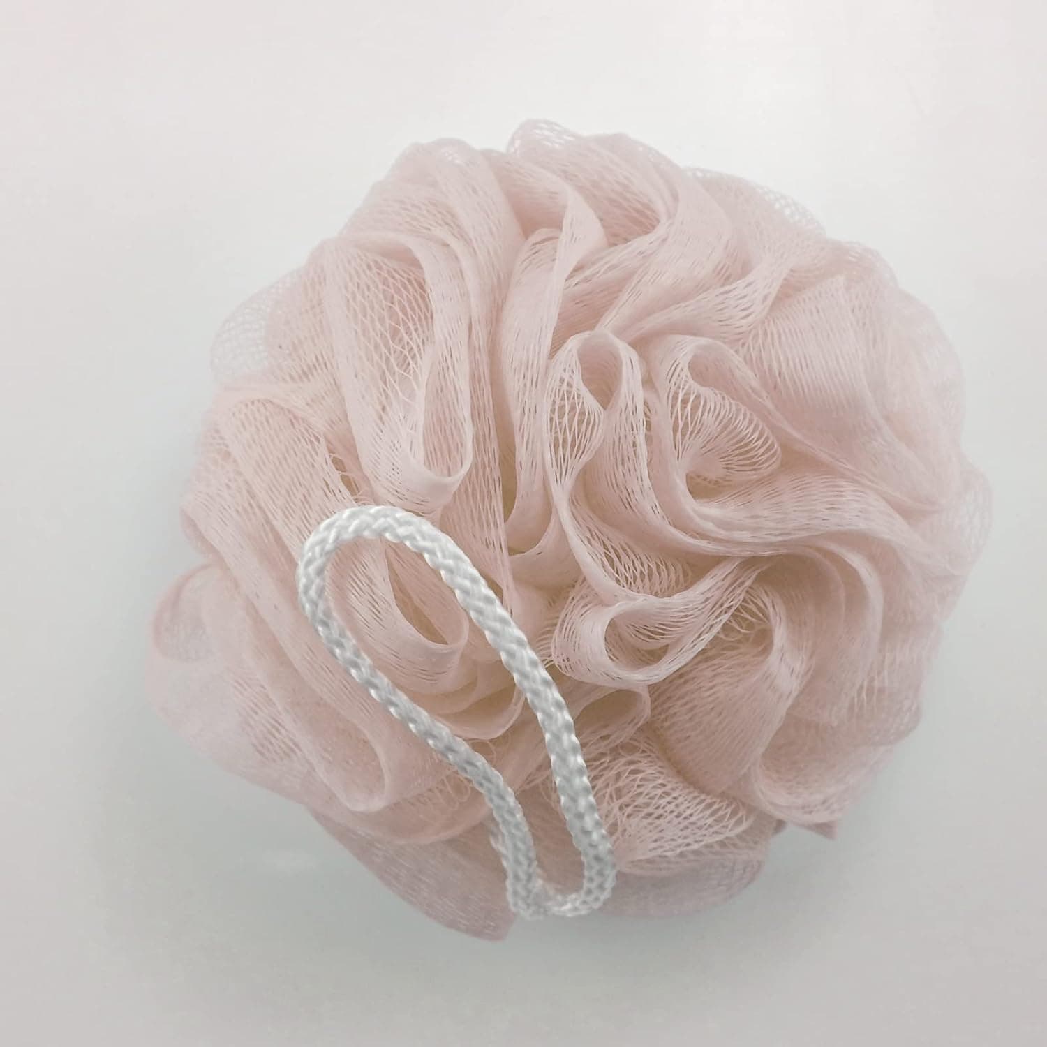 JIANYI Bath Shower Loofah Sponge, Bath Mesh Pouf Shower Ball Body Scrubber Exfoliator for Men and Women - Khaki