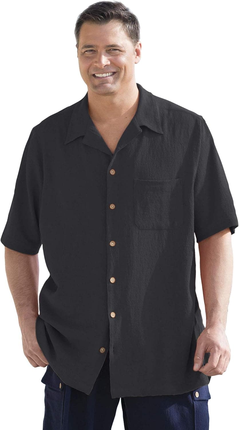 KingSize Men's Big & Tall Gauze Camp Shirt