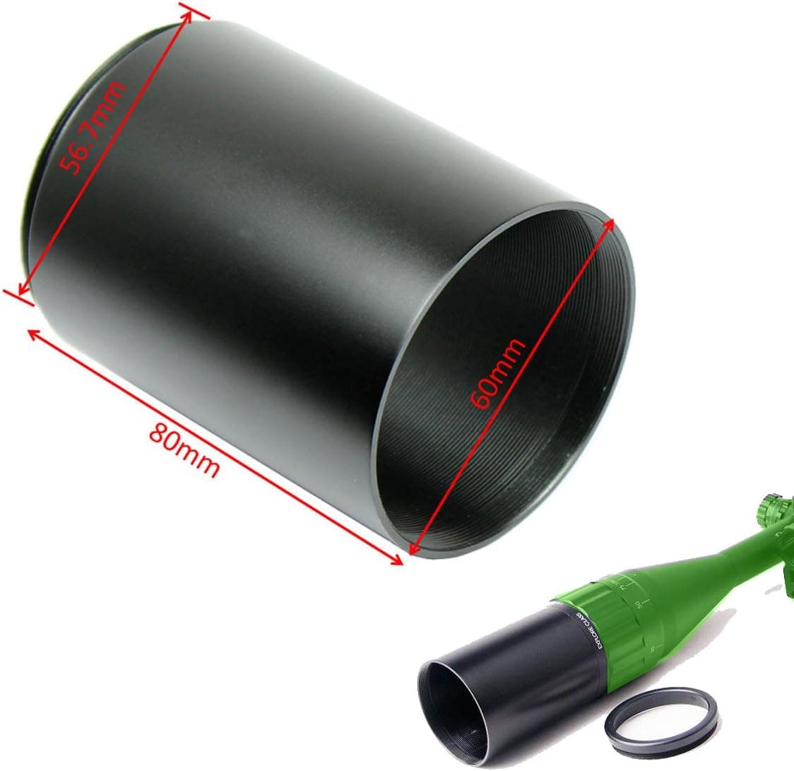 Ledsnipermetal Tactial Sunshade Tube Shade for Rifle Scope with inside dimension 56.7mm and outside dimension is 60mm Objective Lens