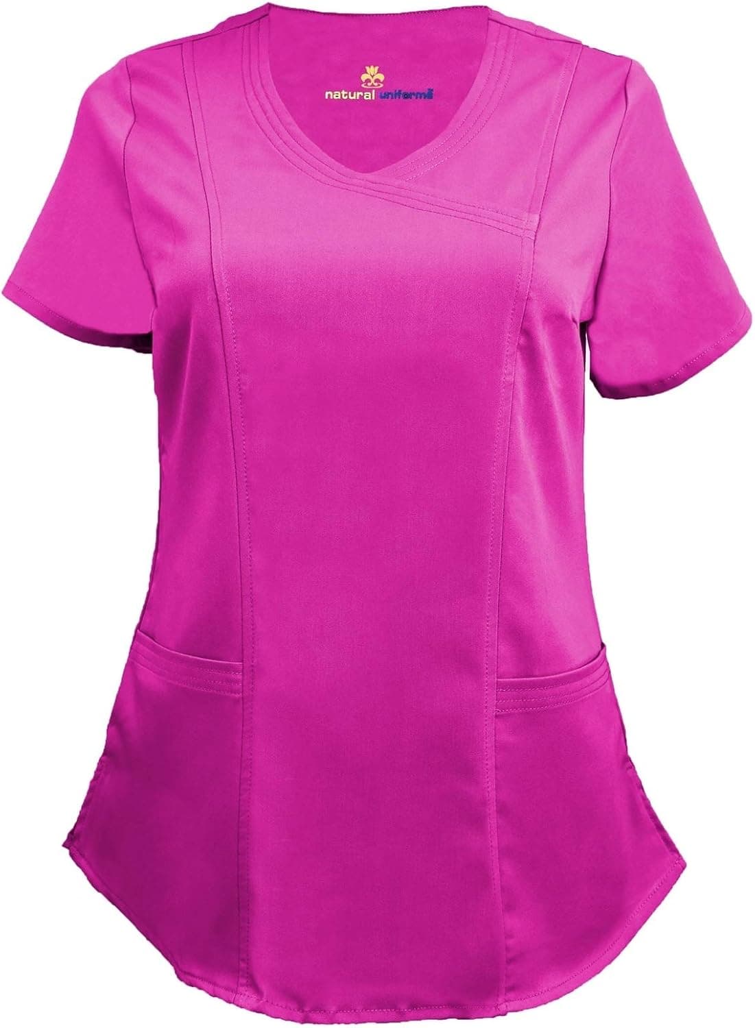 Natural Uniforms Women's Ultra Soft Stretch Mock Wrap Scrub Top 8201