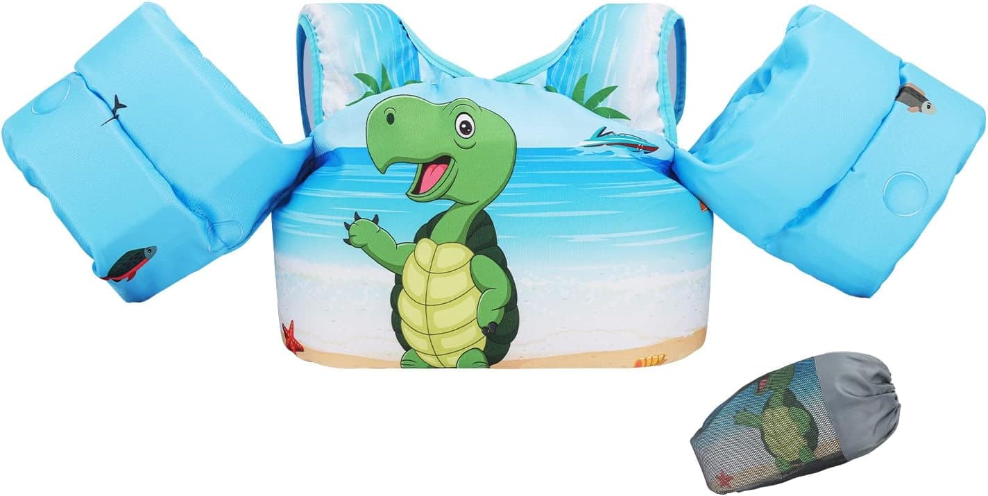 DOOHALO Kids Swim Floats for 28-70 Pounds Kid Arm Shoulder Float Vest Fit for 2-8 Years Older Boys Girls Toddler Baby Children