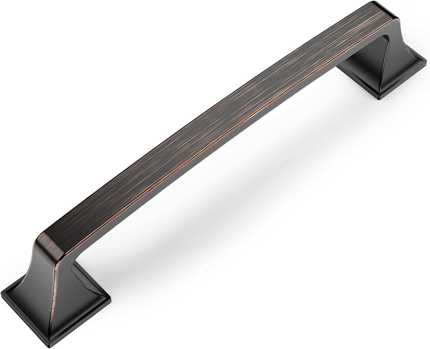 Amerdeco 10 Pack Oil Rubbed Bronze 5 Inch(128mm) Hole Centers Kitchen Cabinet Pulls Hardware Kitchen Handles for Cabinets Cupboard Handles Drawer Pulls
