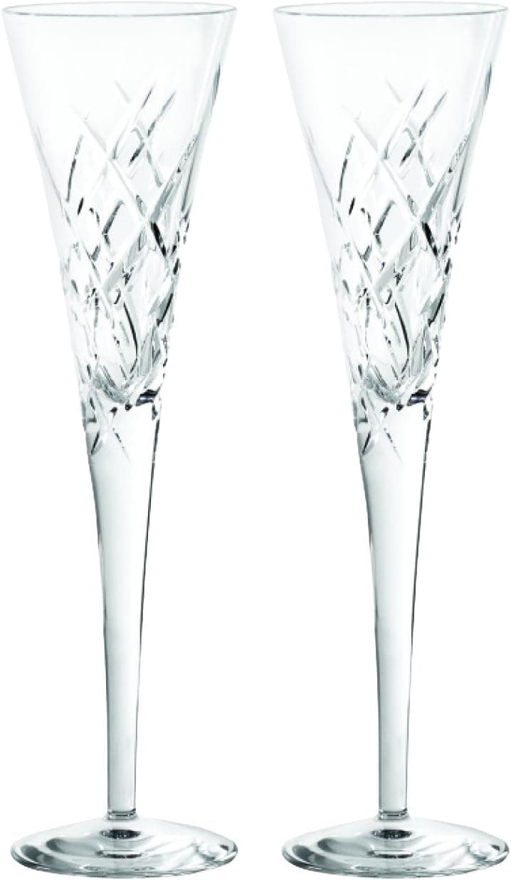 Vera Wang Wedgwood 20th Anniversary Duchesse Encore Clear Flutes Pair