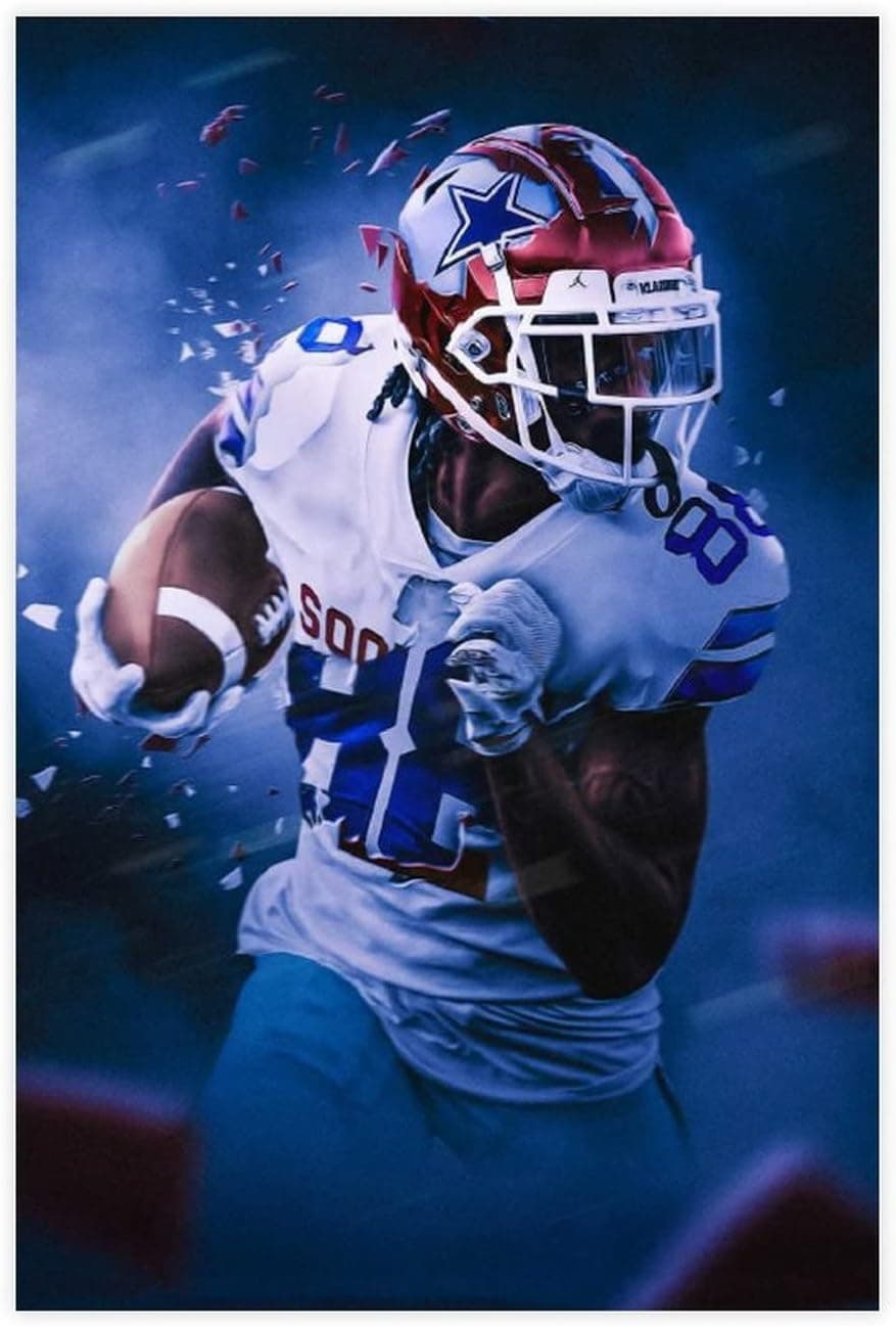 Sports Poster Ceedee Lamb 2 Canvas Poster Wall Art Decor Print Picture Paintings for Living Room Bedroom Decoration 12x18inch(30x45cm) Unframe: