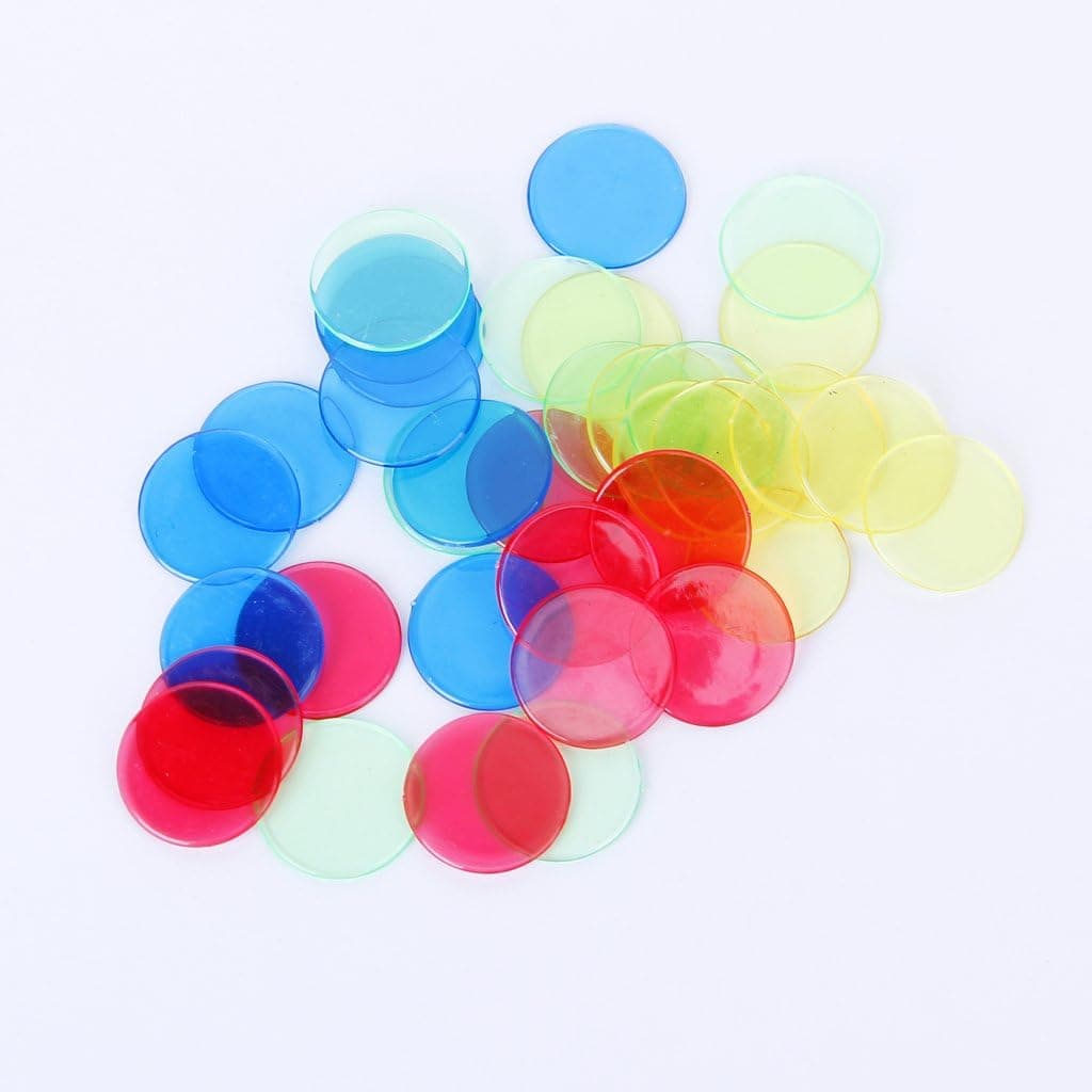 400pcs 4 Colours PRO Count Bingo Chips Markers for Bingo Game Cards 3/4 Inch