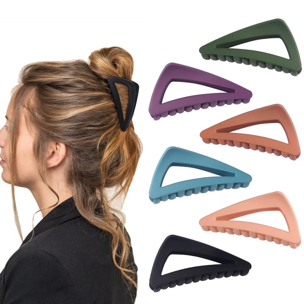 ATODEN Hair Clips for Thin Hair Claw Clips for Thick Hair 6 Pcs Cute Hair Clips 3.2'' Medium Hair Clips Womens Hair Clips for Fine Hair Matte Hair Clips French Hair Claws Jaw Clips Hair Accessories for Women
