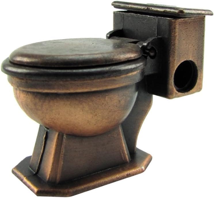 Treasure Gurus 1:12 Scale Metal Toilet Dollhouse Miniature Accessory Die Cast Pencil Sharpener