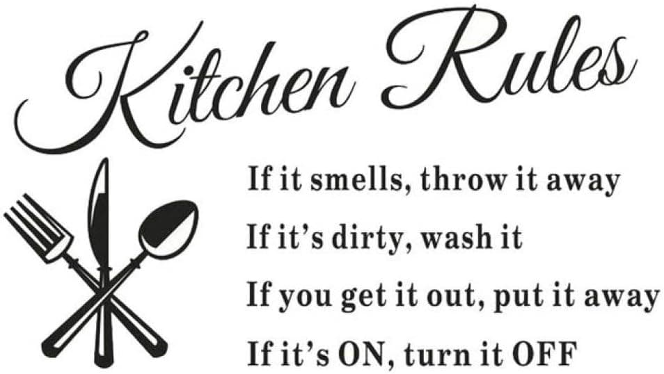 Wall Stickers, Hatop Newest Hot Sale Hot Removable Kitchen Rules Words Wall Stickers Decal Home Decor Vinyl Art Mural (B)