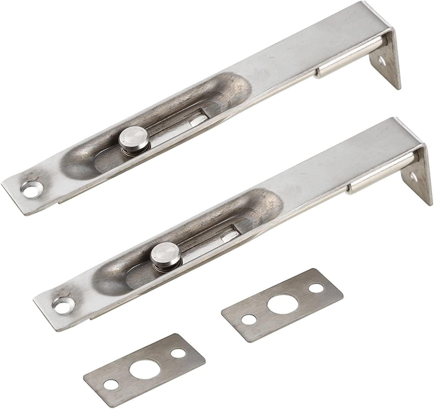 UHPPOTE Stainless Steel Door Gate Bolt Latch Lever Action Flush Slide Lock Bolt (6 inch/Pack of 2)