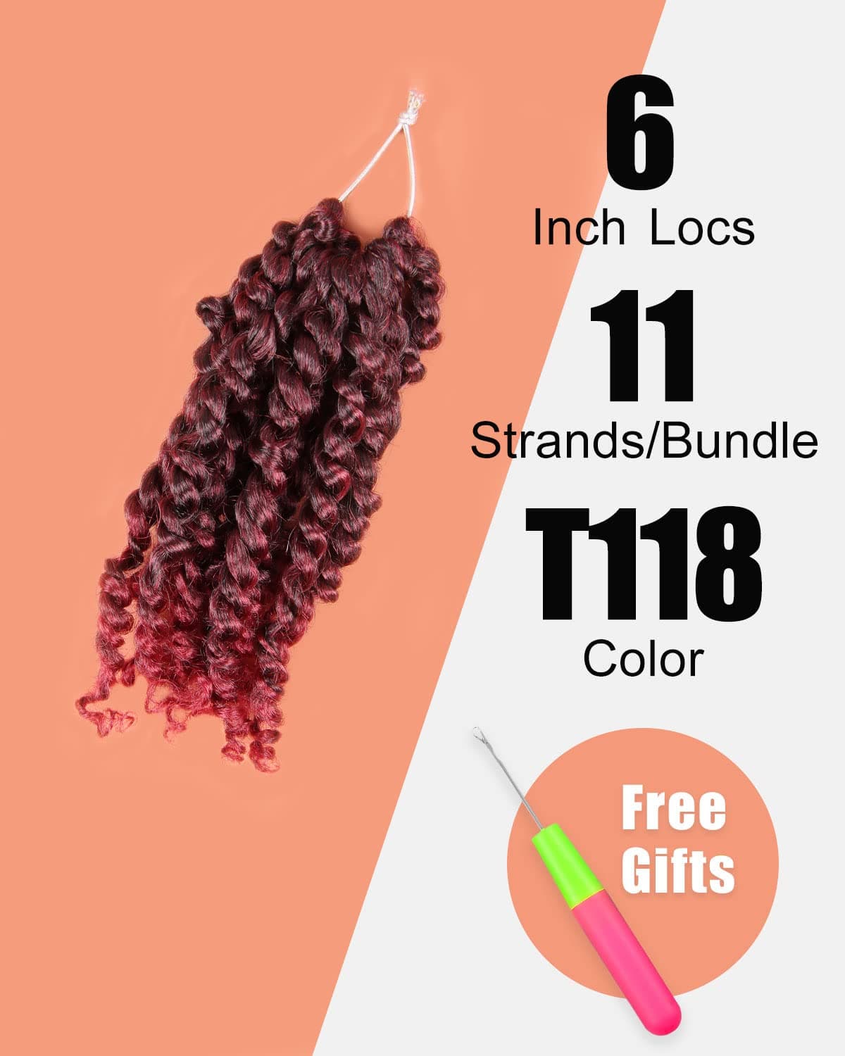 6 Inch Pre-twisted Passion Twist Crochet Hair 8 Packs Pre-looped Short Passion Twist Braiding Hair(T118)