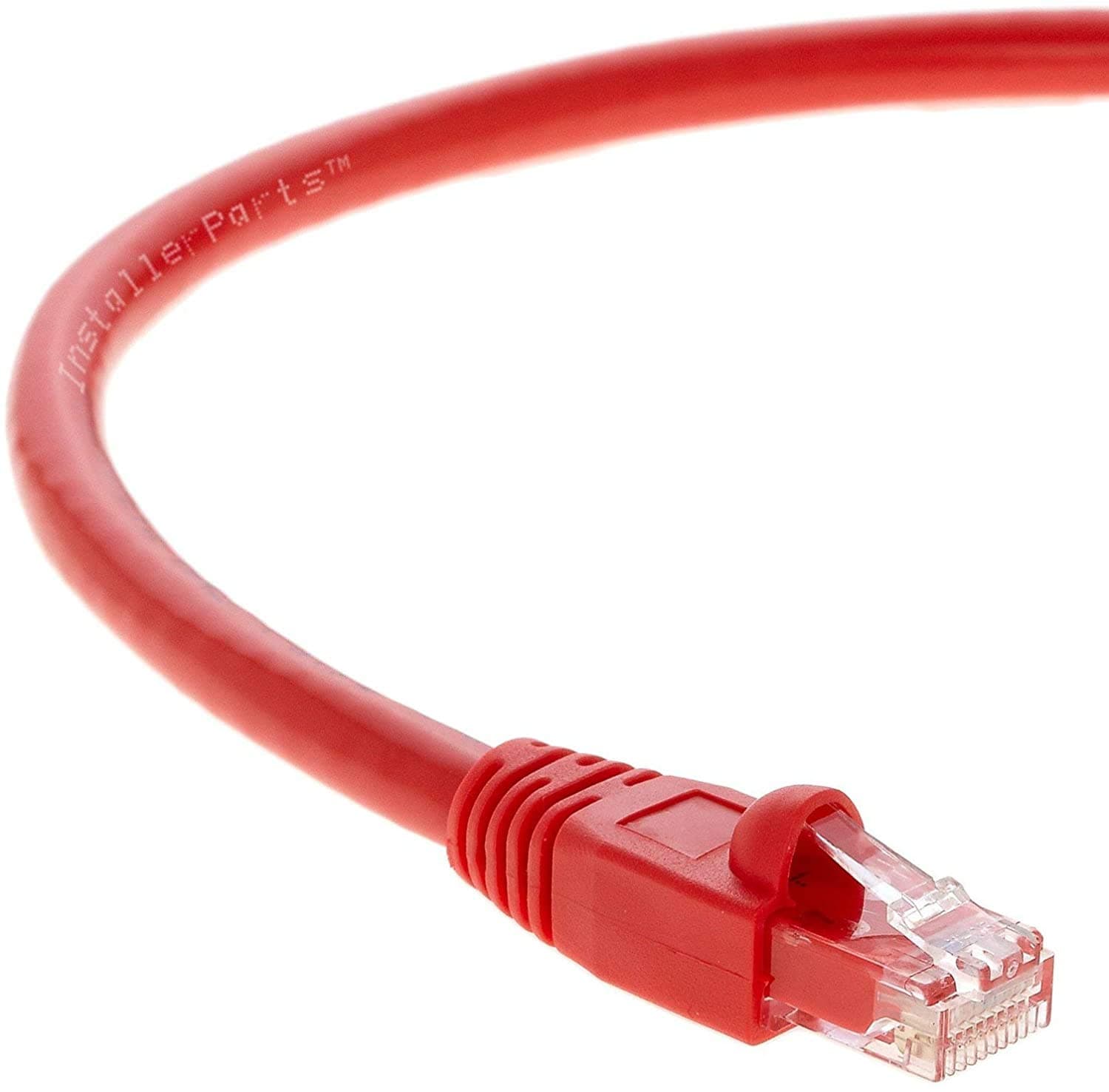 Kenuco CAT6 UTP Booted Ethernet Patch Cable | Red | 10ft | Pack of 10