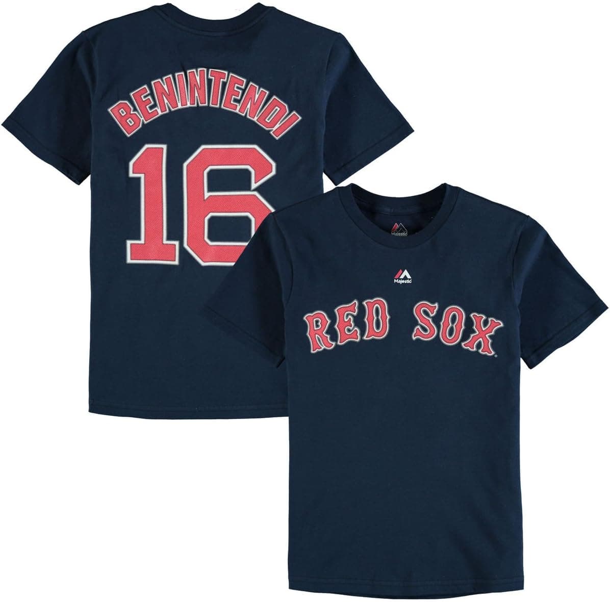 Majestic Andrew Benintendi Boston Red Sox Youth Navy Name and Number Player T-Shirt