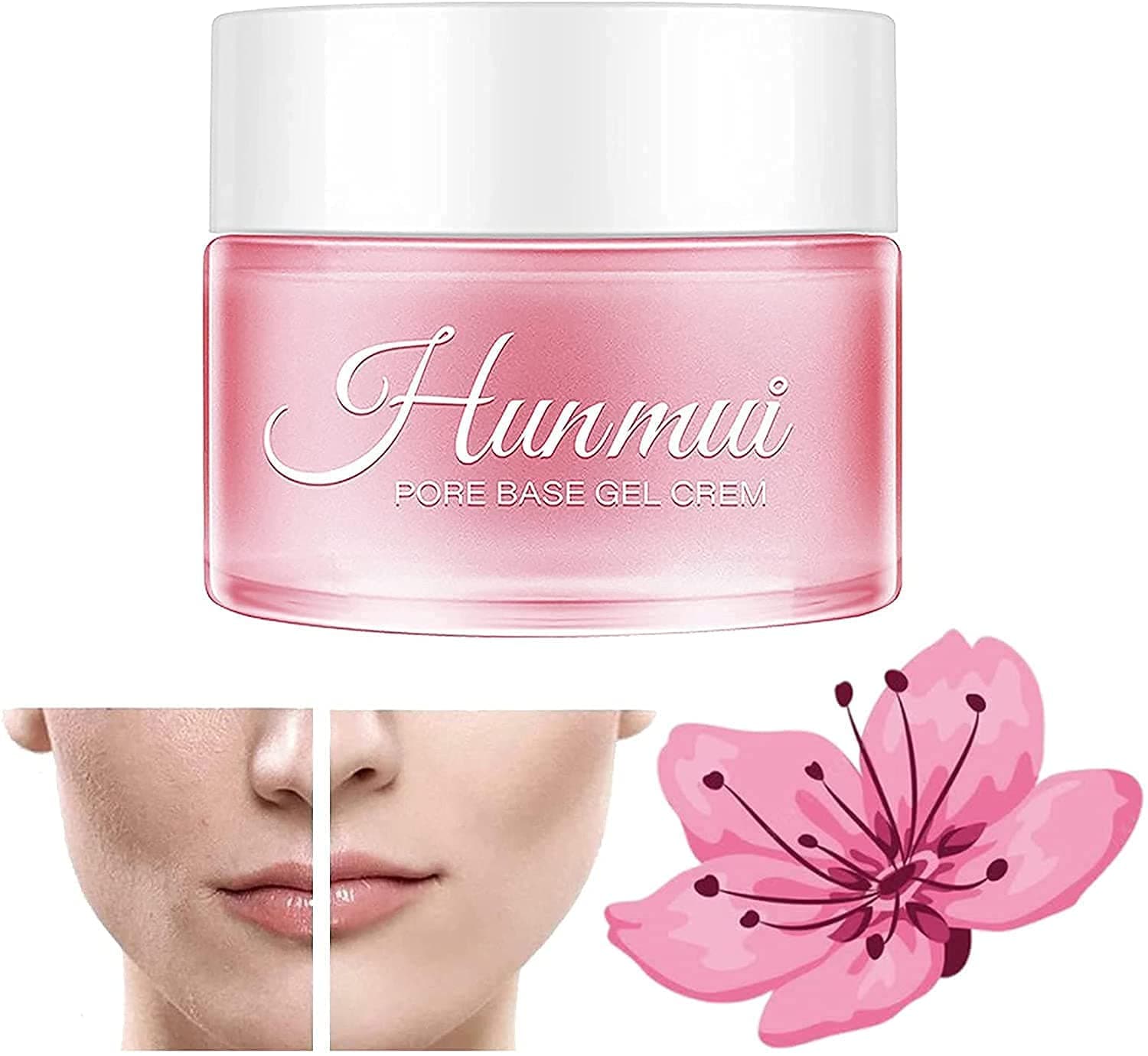 KOW Pore shrink cream Face Moisturizers Magical Perfecting Base Face Primer Under Foundation Complexion Skin Cream Pores Relieving Dryness Oil Control Firming Moisturizing (1PC), Pink, HJFCY-2