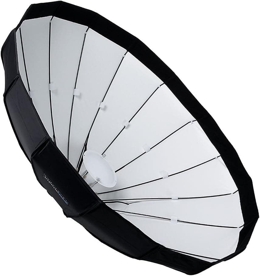 Pro Studio Solutions EZ-Pro 48in (120cm) Beauty Dish and Softbox Combination w/Bowens Speedring - Soft Collapsible Beauty Dish with Speedring for Bayonet Mountable Strobe, Flash and Monolights
