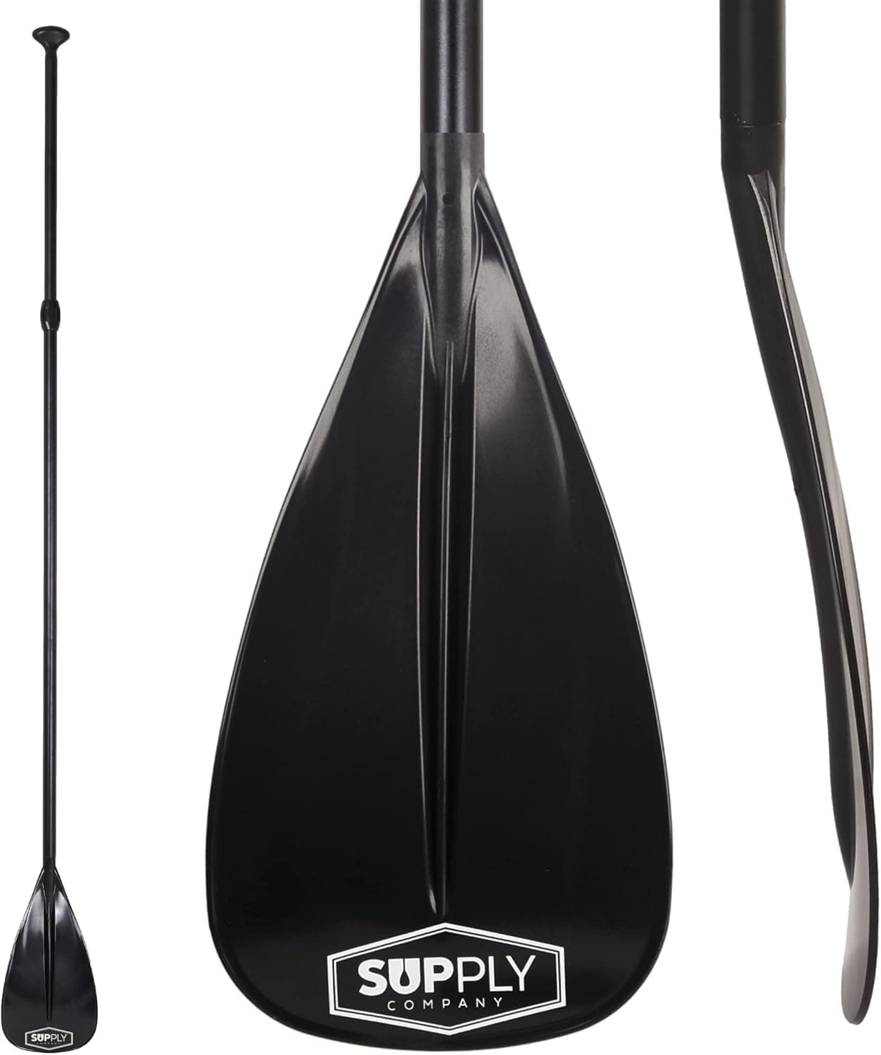 SUP Paddle - 3 Piece Adjustable Paddle Board Paddle - Lightweight, Durable & Packable for Travel - Floating Paddle Board Paddle w/High-Grade Aluminum Shaft & Nylon Blade for Efficient Strokes
