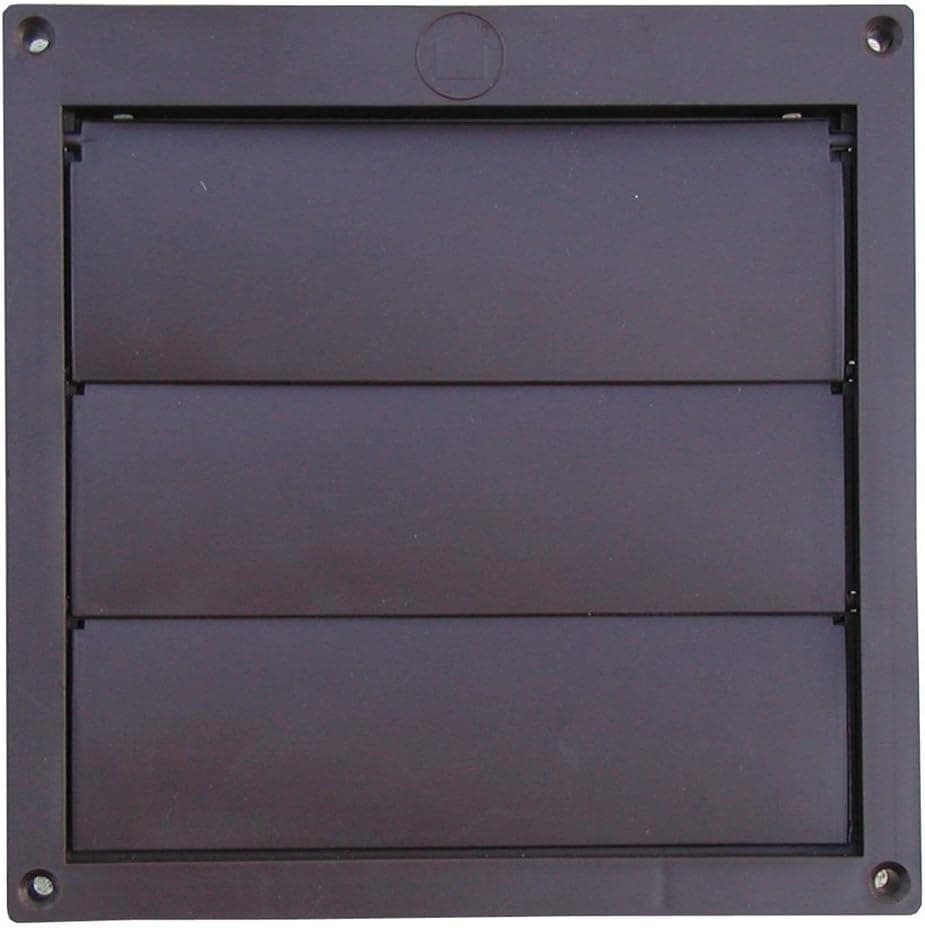 Speedi-Products EX-HLFB 06 6-Inch Diameter Louvered Plastic Flush Hood, Brown No Tailpipe