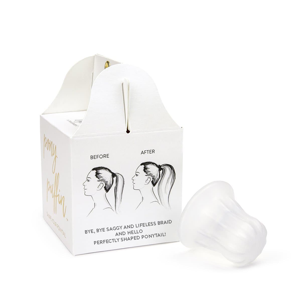 Clear Pony Puffin Thick Ponytail Holder, Ponytail Enhancer, Ponytail Volumizer, The Original Hair Tool From Germany