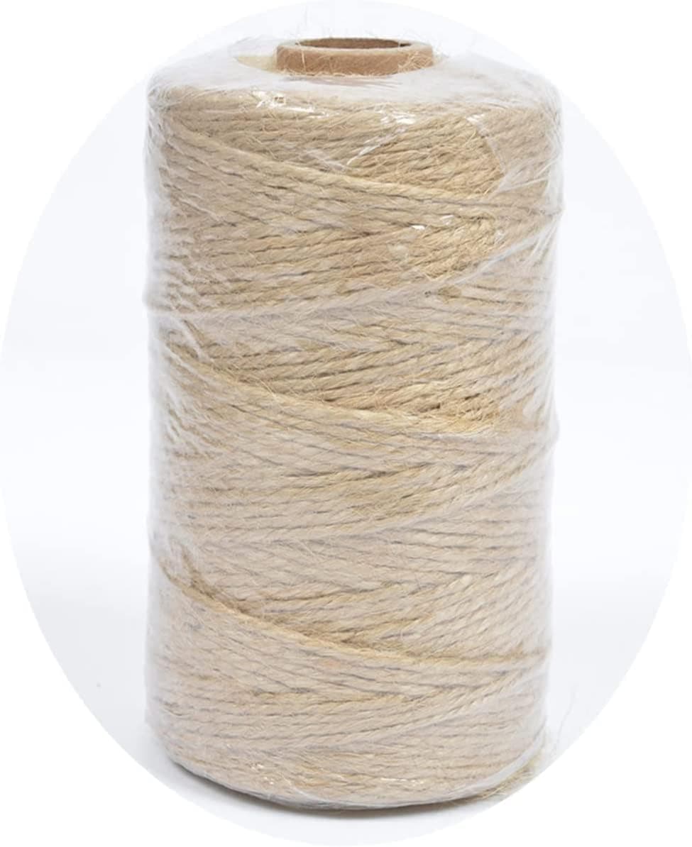 Natural Jute Twine 328 Feet Twine String - Natural Hemp Rope, Burlap String Twine for Best Arts Crafts Gift Twine Christmas Twine Durable Packing String(Brown 2mm * 328feet)