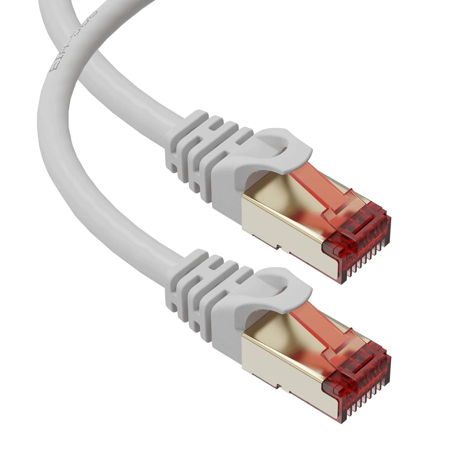 Cat7 Ethernet Cable - 20 ft - RJ45 Connector - Cat 7 Double Shielded STP - 10 Gigabit 600MHz - Premium, High Speed (6m) Network Wire, Patch, LAN Cord - 20 Feet