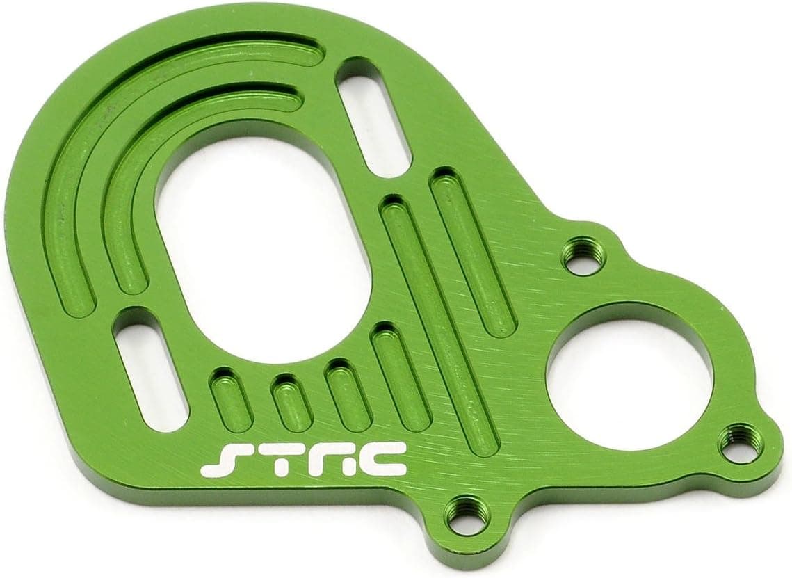 ST Racing Concepts STA30491G Aluminum Motor Plate with Longer Motor Screw Slots for The Axial Wraith, Green