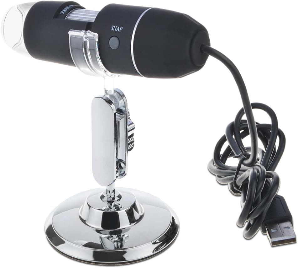 ABLEGRID 50-500X 2MP USB 8 LED Light Digital Microscope Endoscope Camera Magnifier