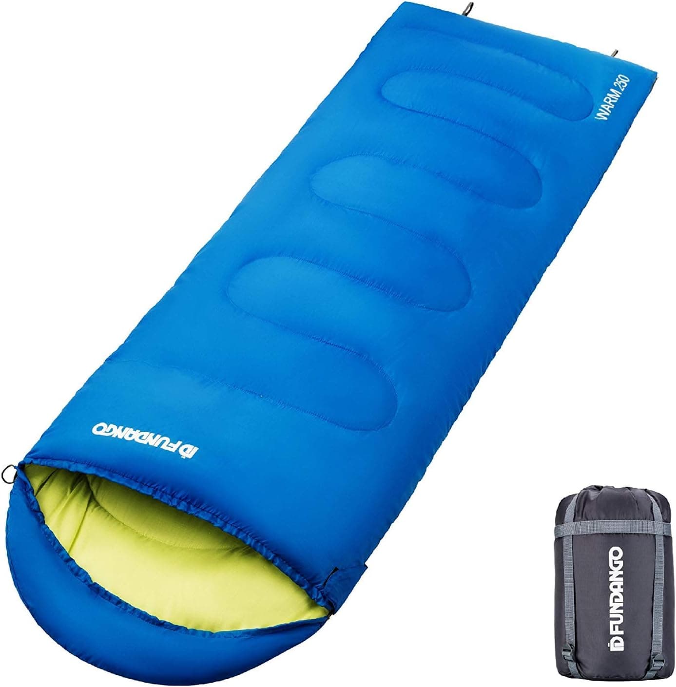 FUNDANGO Camping Sleeping Bag, Comfort 3 Season Sleeping Bag Warm Cool Weather for Indoors or Outdoors Traveling Equipment