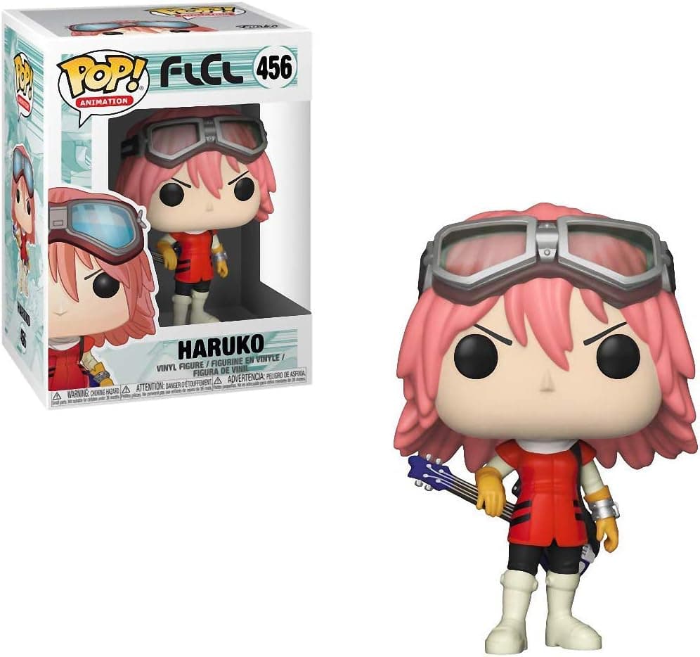 Funko Haruko: FLCL x POP! Animation Vinyl Figure & 1 POP! Compatible PET Plastic Graphical Protector Bundle [#456 / 35659 - B]