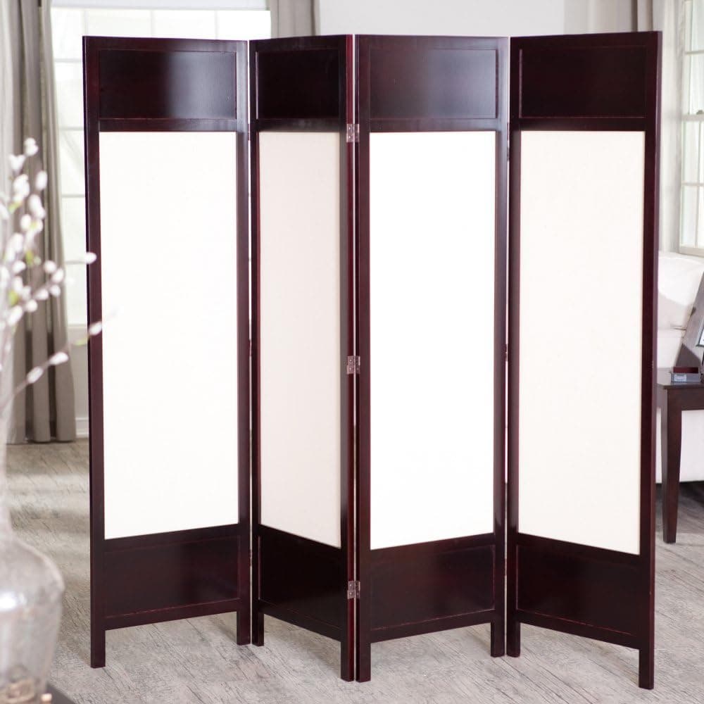 Finley Home Griffin Canvas 4 Panel Room Divider -
