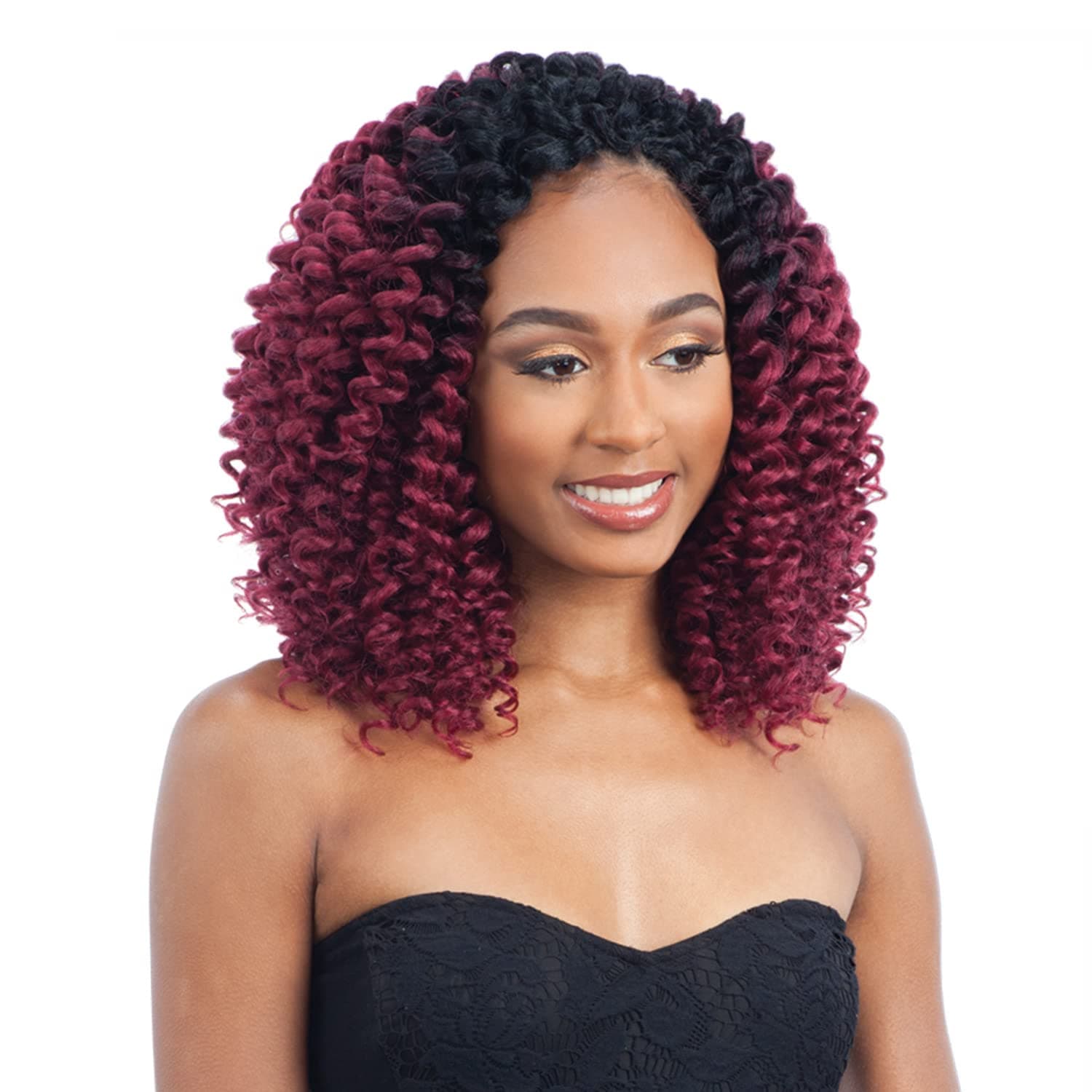 AMPLE CURL (2 Dark Brown) - Freetress 2X Wand Curl Crochet Braid Collection