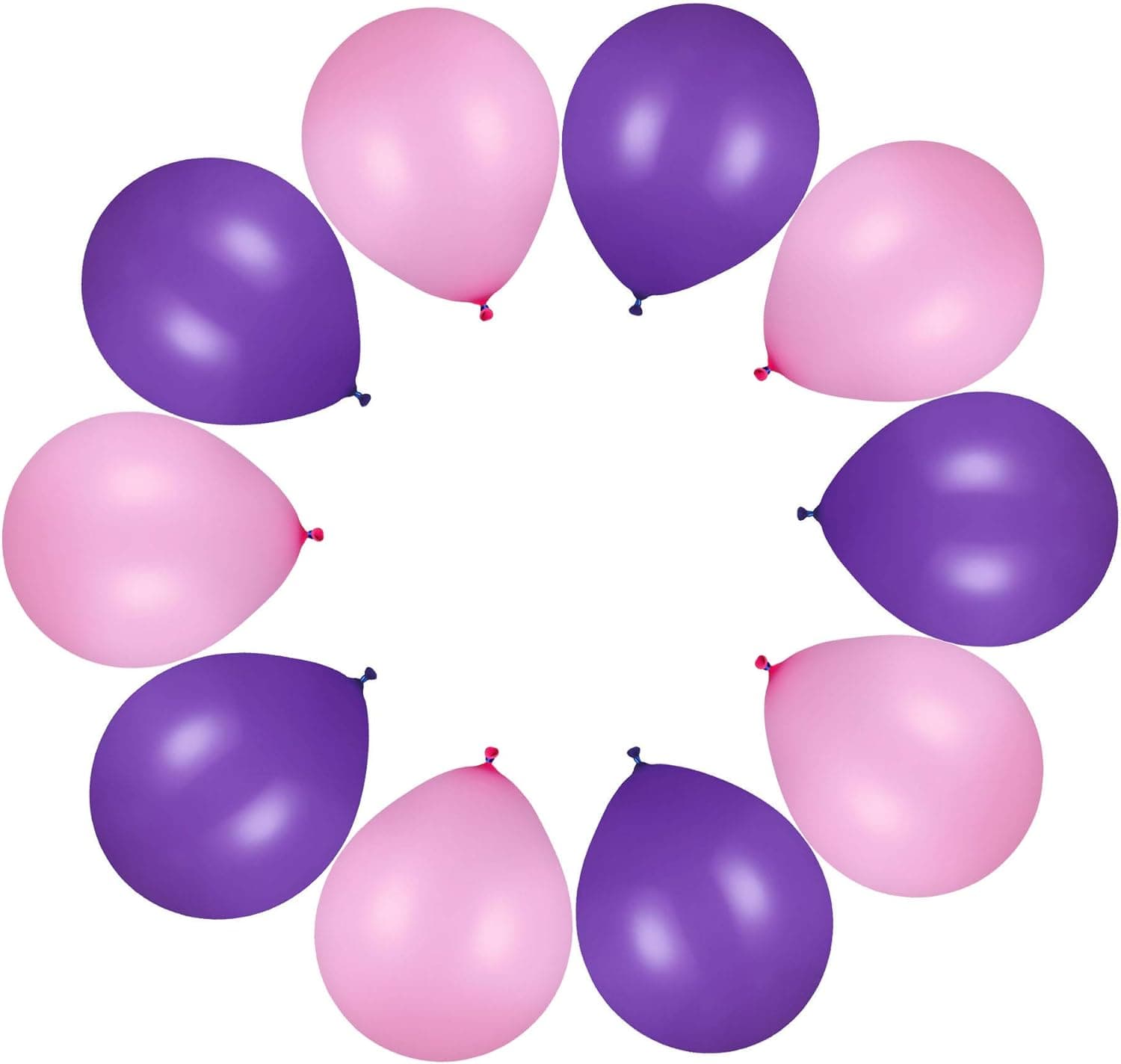 Party Pastel Pink Balloons 100 Pack 10 In Premium Matte Latex Balloon for Wedding Anniversary Birthday Suppies (Purple Pink)