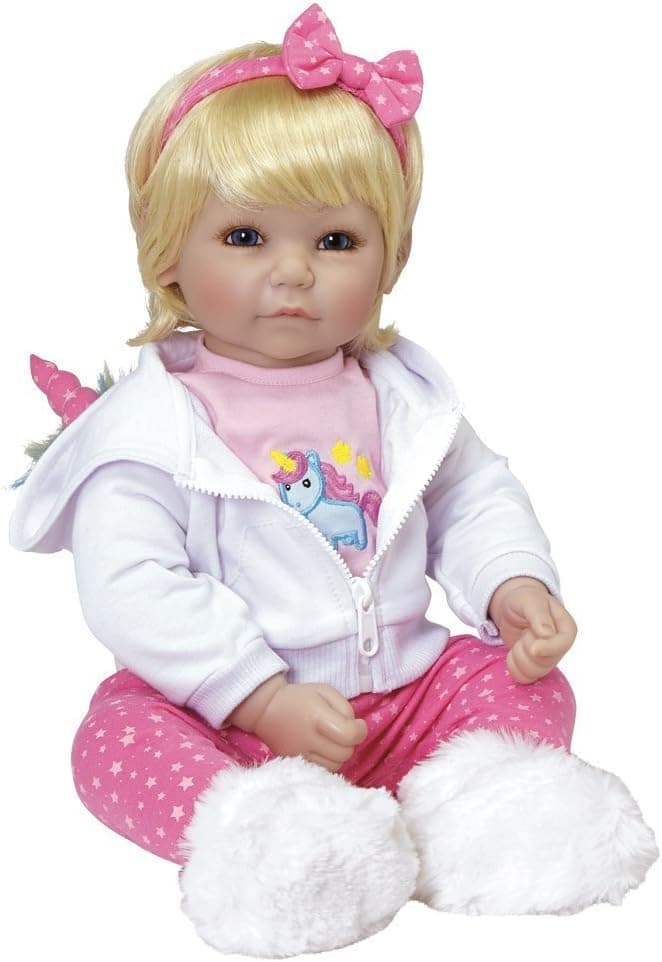 Adora Realistic Baby Doll Rainbow Unicorn Toddler Doll - 20 inch, Soft CuddleMe Vinyl, Light Blonde Hair, Blue Eyes