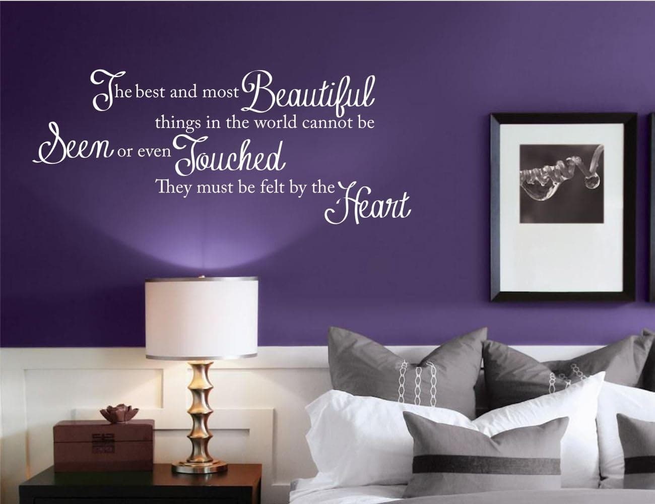 LOVE FELT BY THE HEART BEDROOM WALL ART QUOTE STICKER DECAL MURAL VINYL TRANSFER