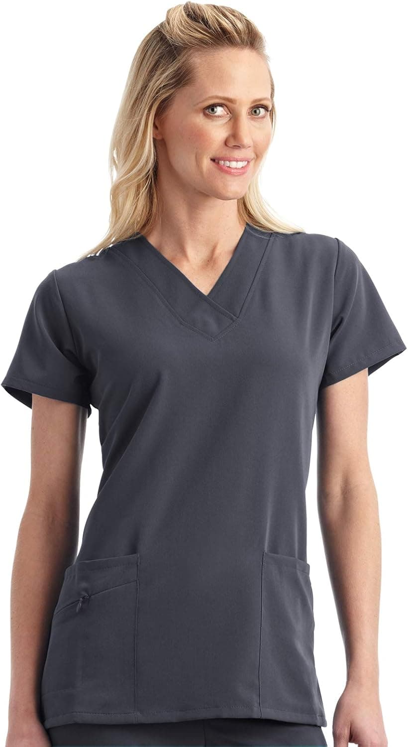 Jockey Women's Scrubs Women's V-Neck Crossover Scrub Top