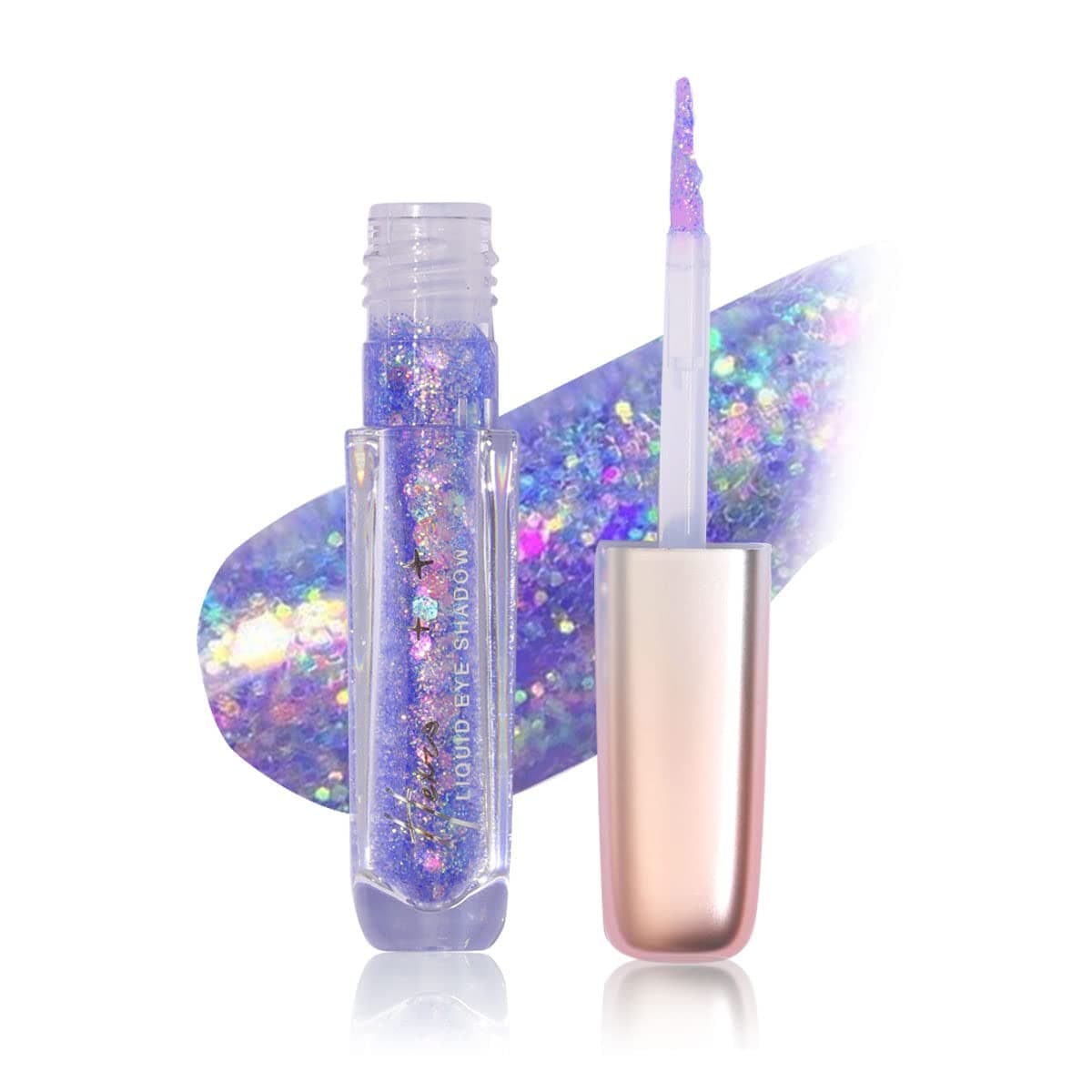 HEXZE Liquid Glitter Eyeshadow, Metallic Glitter Shimmer Eye Looks Waterproof Long Lasting Quick-Drying Sparkling Eye Shadow Makeup (2g) L06
