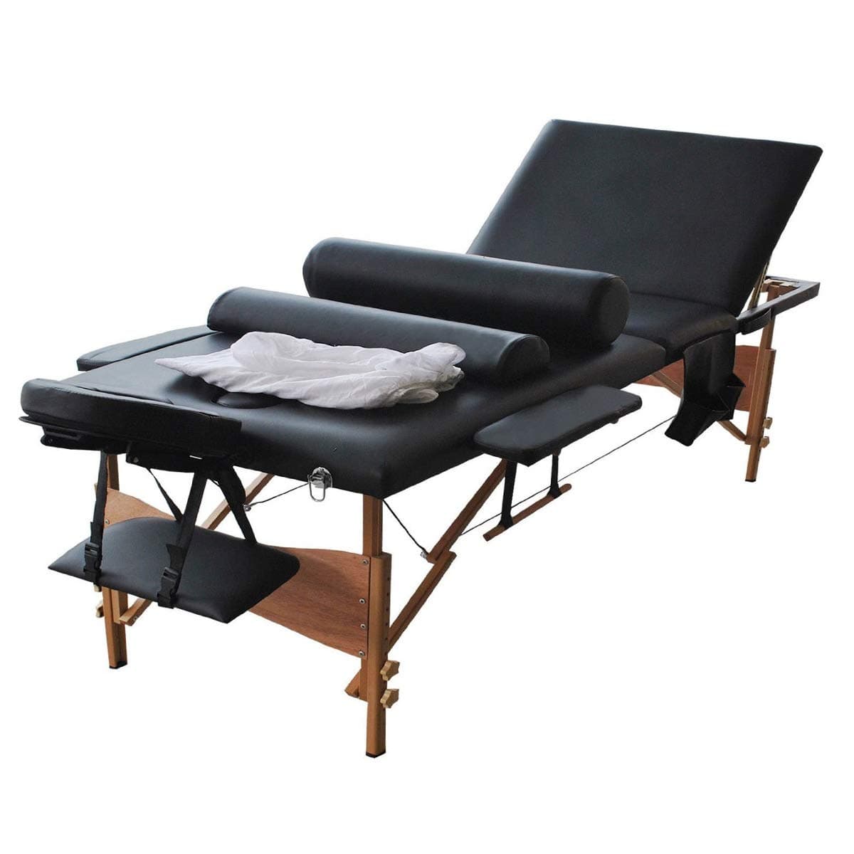 Portable Massage Table, BestComfort Height Adjustable Massage Table 2 Folding Massage Bed Spa Bed Facial Cradle Salon Bed With Carry Case