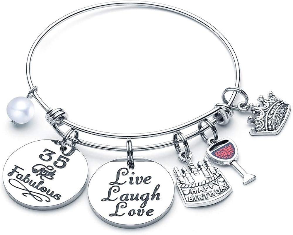 Birthday Gifts for Girls Women Her, Birthday Bracelets for Women Girls Expandable Charm Bracelets 10th 20th 30th 40th 50th 60th 70th 80th 90th Birthday Gifts for Granddaughter Niece Cousin Daughter