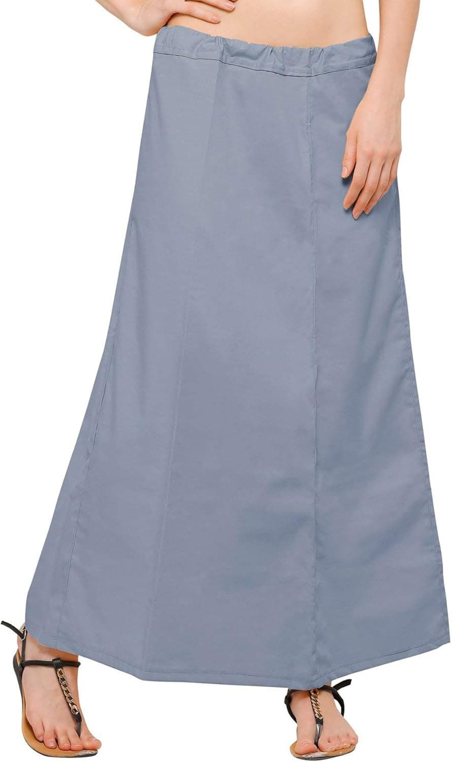 Chandrakala Women’s Readymade Cotton Floor Length Free Size Sari Petticoat Underskirt Slips for Indian Sarees (P104)