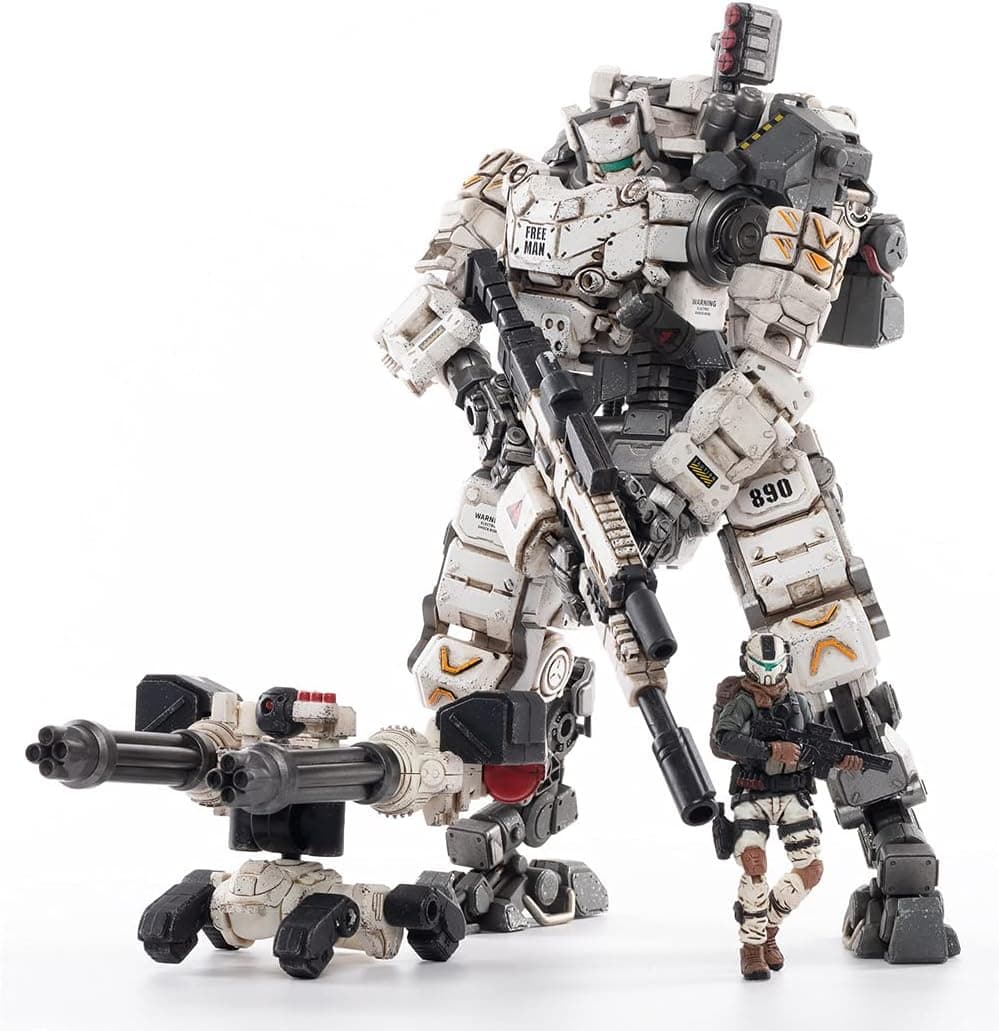 HiPlay JoyToy 1/25 & 1/18 Scale Science-Fiction Robot Mecha Action Figures Full Set-Dark Source & Battle for The Stars Series-SteelBone White