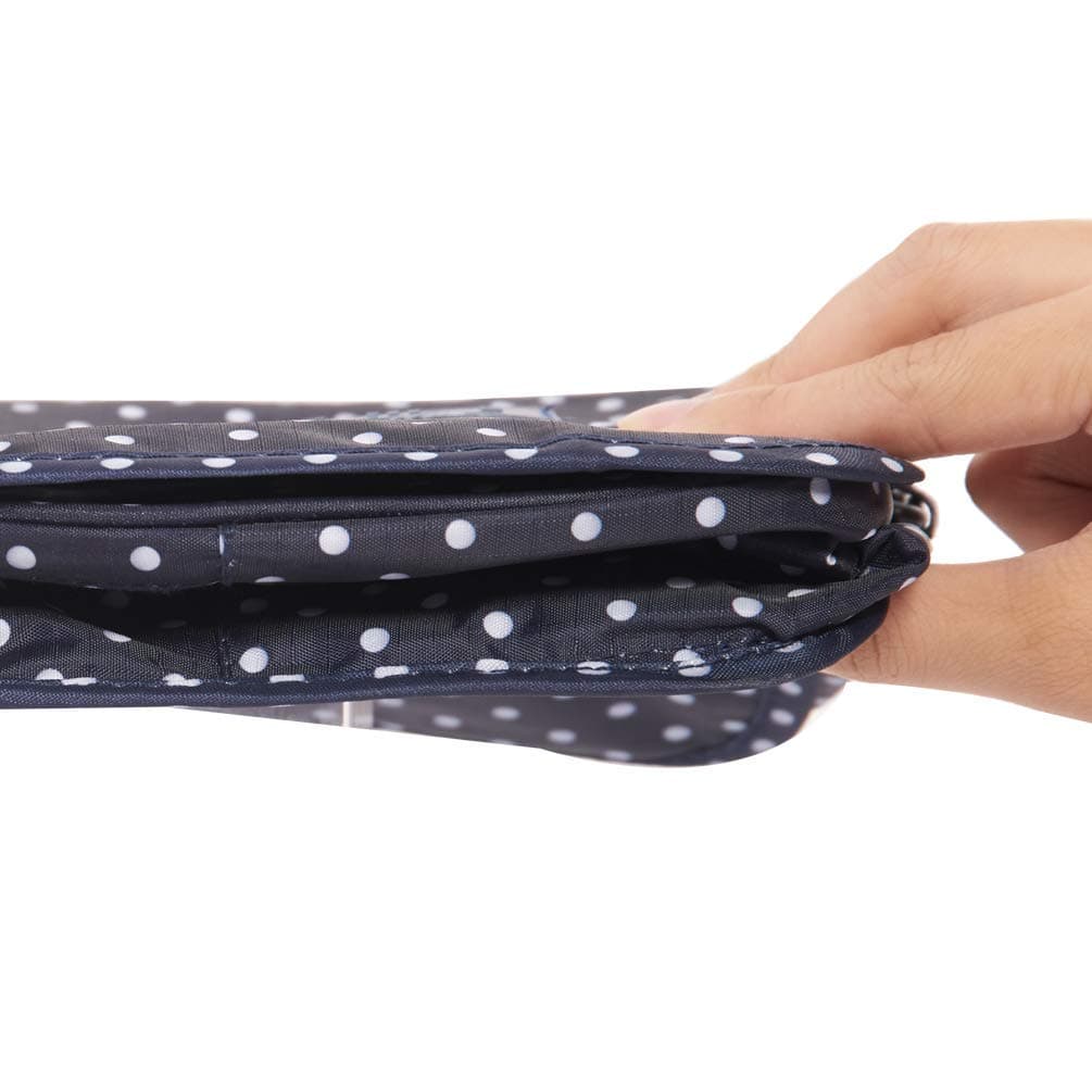 Doit Avoir™ Travel vacation makeup toiletry Bag organizer, waterproof bag with strong hanging hook (Polka Dot)