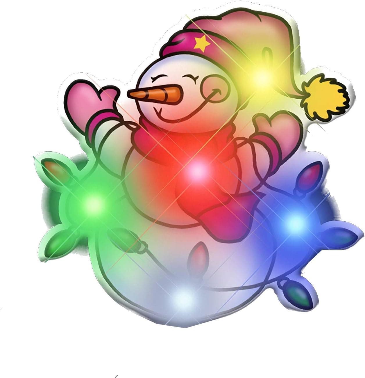 Snowman Tangled up in Christmas Lights Body Light