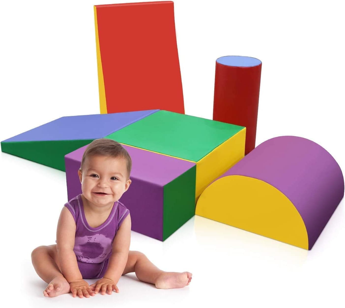 N/D Climb & Play 6 Piece Set Indoor Play Equipment, Toddler/Baby Crawling & Climbing Toys for Playroom/Homeschool/Classroom