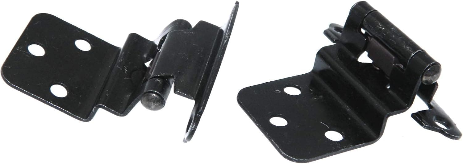25 Pair of Hickory P243-VP Distressed Black Face Self-Closing 3/8" Inset Hinges