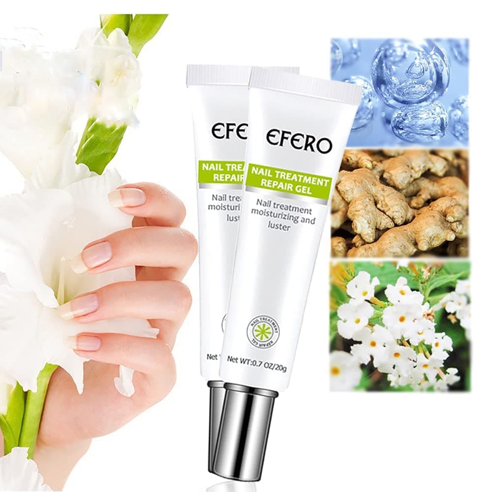 2 Pcs efero Nail Treatment Repair Gel, Toe Be Health Instant Beauty Gel For Nail Growth Care, Restores Appearance of Discolored or Damaged Nails