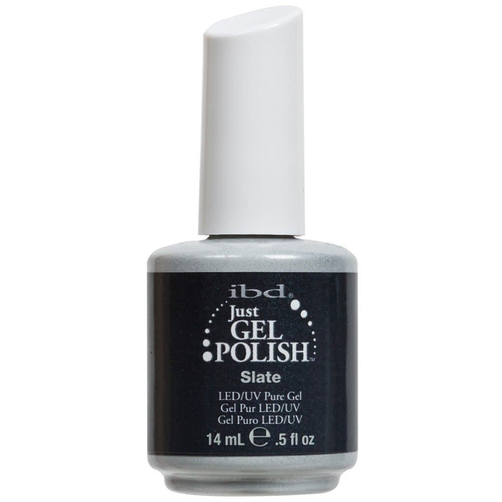IBD Just Gel Polish SLATE Soak Off Gray Shimmer Nail UV Manicure .5 oz Salon LED