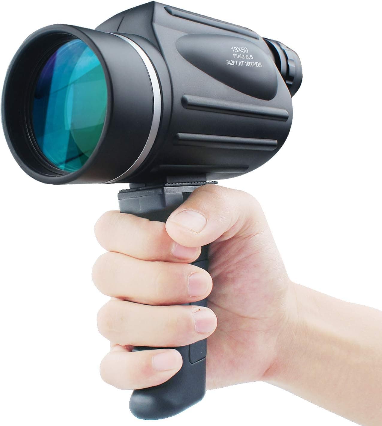 USCAMEL High Power Monocular Telescope for Adults, Compact 13x50 Brightness and Clear Field, Simple Manual Focus, Waterproof, Anti-Fog, Suitable for Watching Wildlife and Landscapes