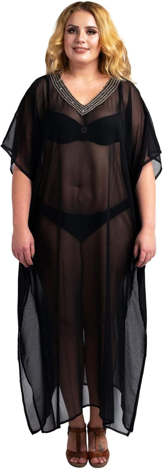 Kaftan Hand Embroidered Caftans Beach Cover Ups Kimono Summer Maxi Dresses, Gifts for Mom