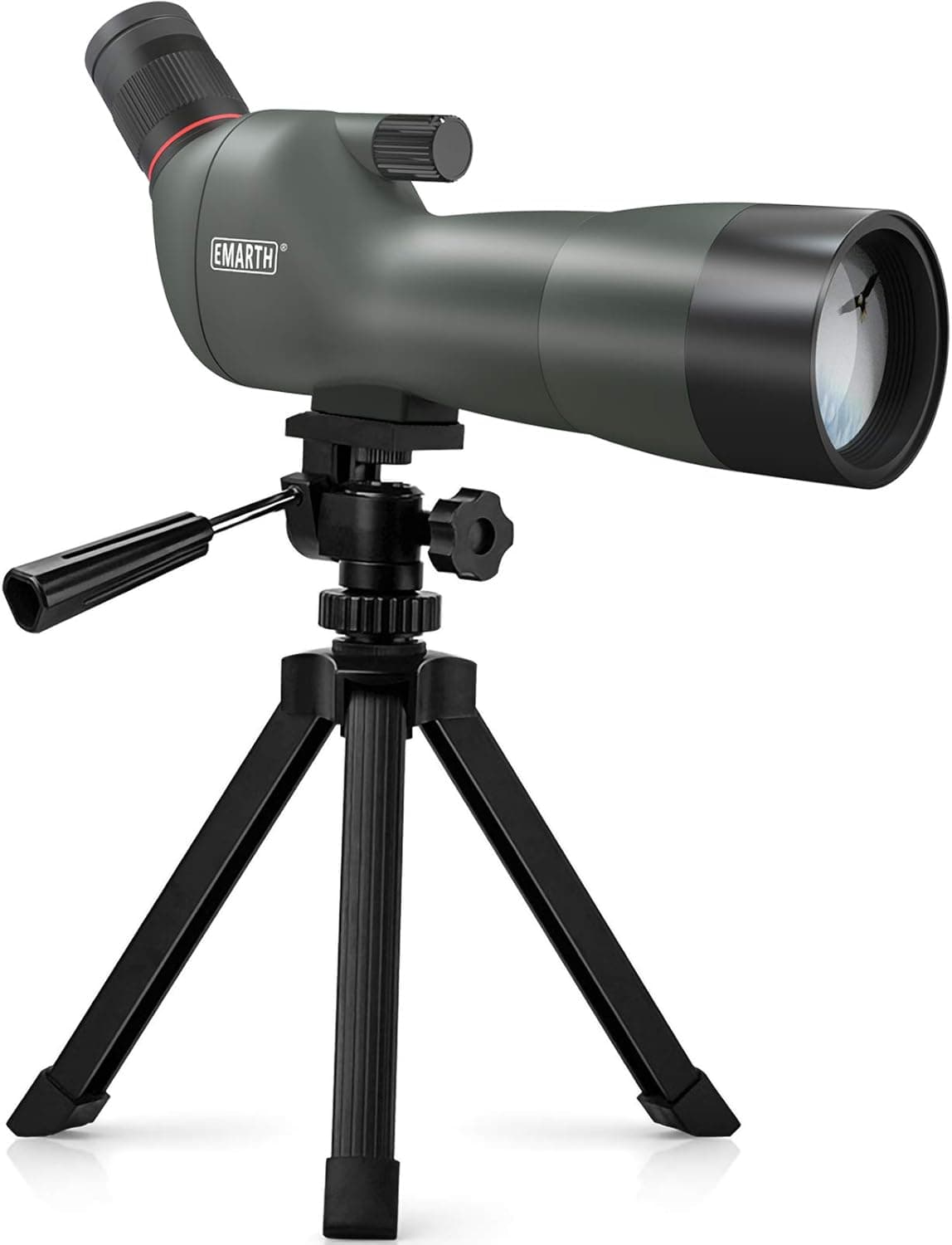 Emarth 20-60x60mm BAK4 Prism Spotting Scope with Camera Tripod, 45-Degree Angled Big Eyepiece,Waterproof Fogproof FMC Spotter Scope for Target Shooting Bird Watching Archery Wildlife Scenery