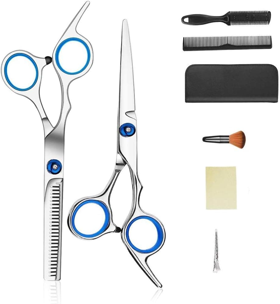 8 Pcs Hair Cutting Scissors Set, Hair Cutting Shears Set for Barber Salon and Home Use