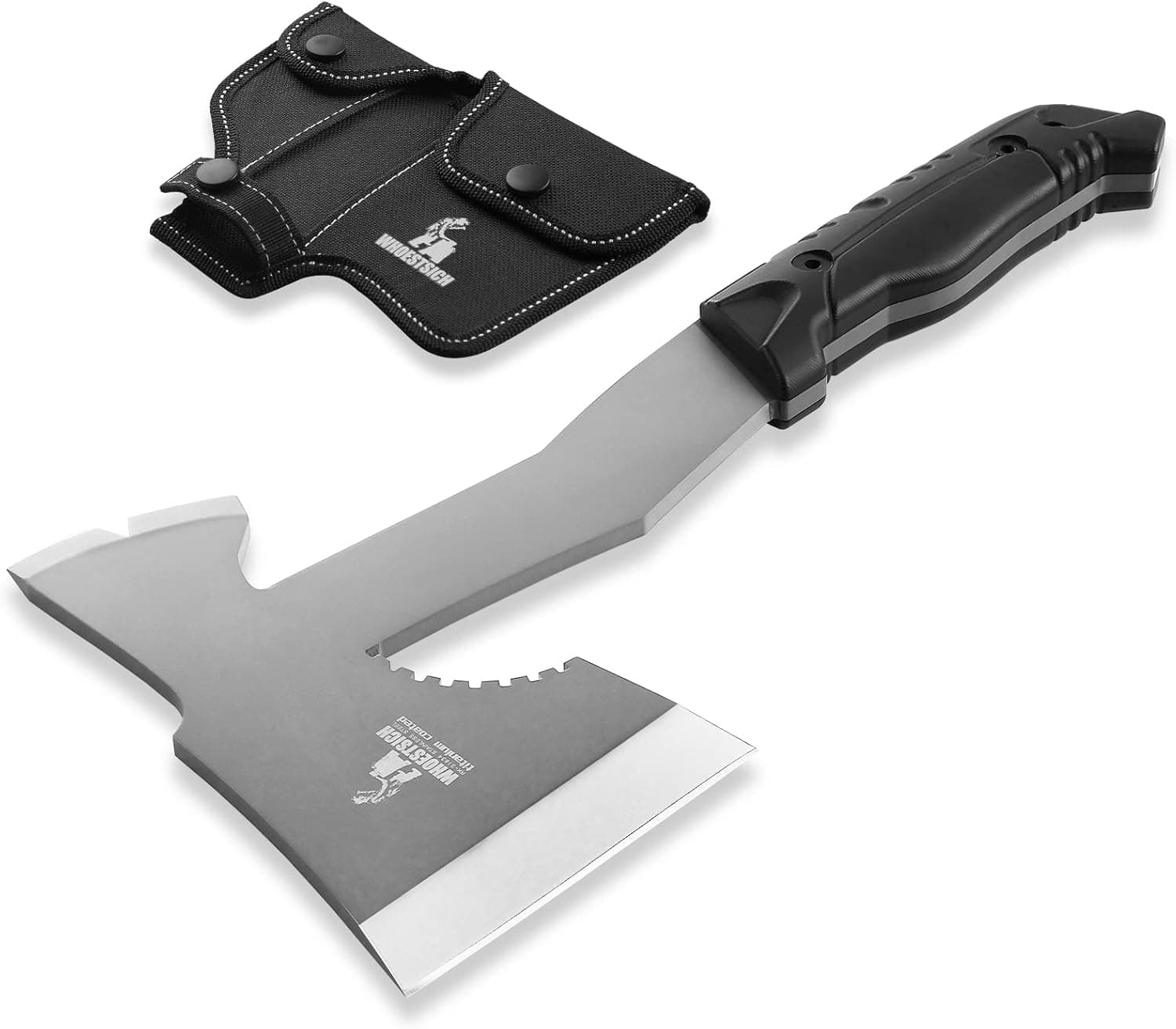 WHOESTSICH Camping Survival Axe Hatchet with Nail Puller, High Carbon Steel Multi-Purpose Tactical Tomahawk for Camping Hunting Chopping Outdoor Survival,Premium Gift, Gift for him