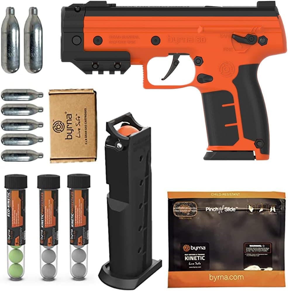 Byrna SDXL [Self Defense] Kinetic Launcher Ultimate Bundle -12g CO2 Powered - Non Lethal Kinetic Projectile Launcher, Home Defense, Personal Defense | Proudly Assembled in The USA